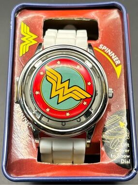 White Silicone Spinner Watch - Licensed Logo